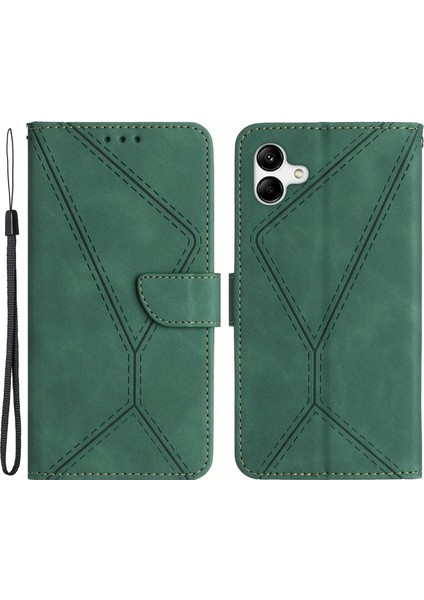 Samsung Galaxy A05 4g Case Pu Pu Deri Basılı Hat Telefon Stand Kapağı (Yurt Dışından)