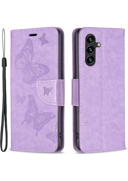 Samsung Galaxy A15 4g Case Butterfly Baskılı Pu Deri Cüzdan Kapağı (Yurt Dışından)