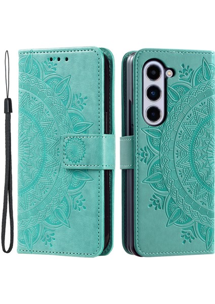 Samsung Galaxy Z Fold5 5g Deri Cüzdan Kılıf Telefon Stand Kapağı Kayış (Yurt Dışından)