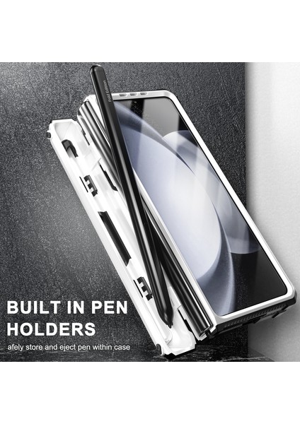 Samsung Galaxy Z Fold5 5g Pen Tutucu Menteşe Koruma Koruma Kılıfı Pc+Tpu Kickstand Telefon Kapağı (Yurt Dışından) modelleri