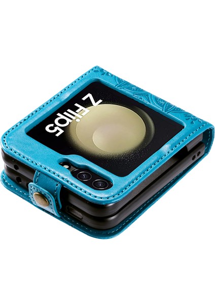 Samsung Galaxy Z Flip5 5g Kart Tutucu Pu Deri Kılıf Katlama Kapağı (Yurt Dışından) fırsatları