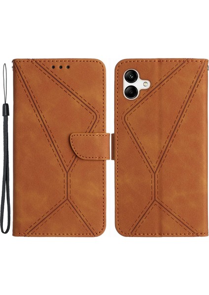 Samsung Galaxy A05 4g Case Pu Pu Deri Basılı Hat Telefon Stand Kapağı (Yurt Dışından)