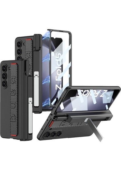 Samsung Galaxy Z Fold5 5g Kasa Kalem Tutucu Bilek Kayış Pc Telefon Kapağı Ön Ekran Filmi (Yurt Dışından)