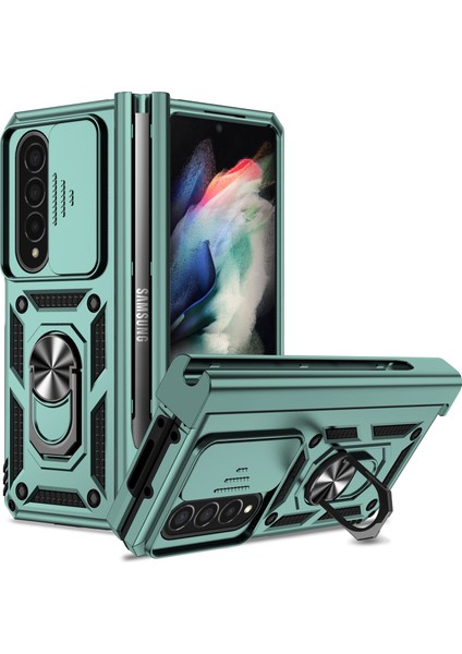 Samsung Galaxy Z Fold4 5g Case Pc+Tpu Şok Geçirmez Telefon Kasası ile Ring Kickstand (Yurt Dışından)