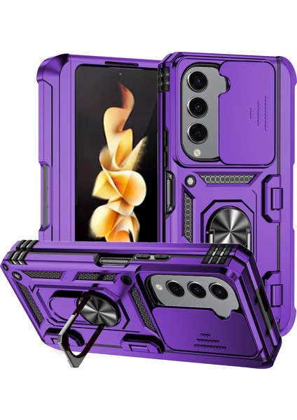 Samsung Galaxy Z Fold5 5g Case Pc+Tpu Ring Kickstand ile Anti-Drop Telefon Kasası (Yurt Dışından)