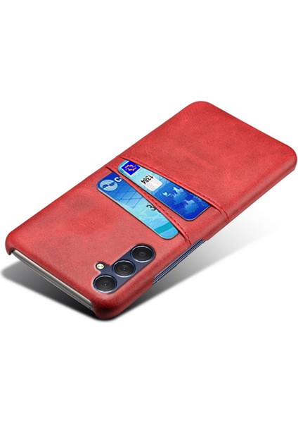 Samsung Galaxy M34 5g / F34 5g Cep Telefonu Kapağı Pu Deri Kaplamalı Pc Koruyucu Kılıf Çift Kart Yuvaları (Yurt Dışından)
