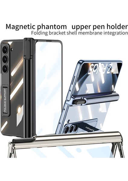 Samsung Galaxy Z Fold5 5g Kapak Kalem Tutucu Ön Ekran Film ile Ayarlanabilir Kickstand Pc Telefon Kılıfı (Yurt Dışından) indirimleri