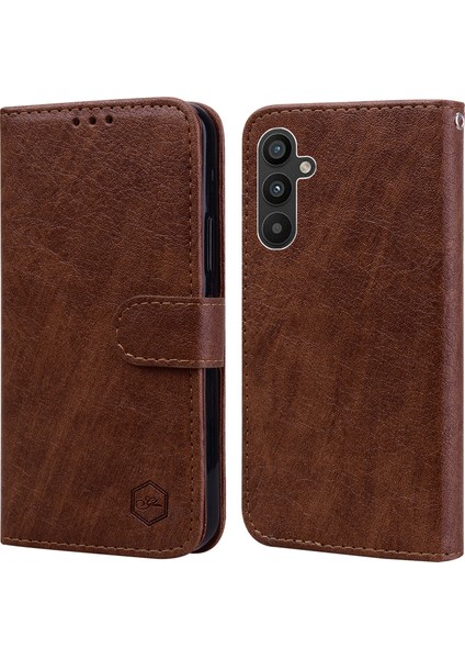 Samsung Galaxy A34 5g Tam Koruma Düz Renkli Pu Deri Cüzdan Kılıf Cep Telefonu Stand Kapağı (Yurt Dışından)
