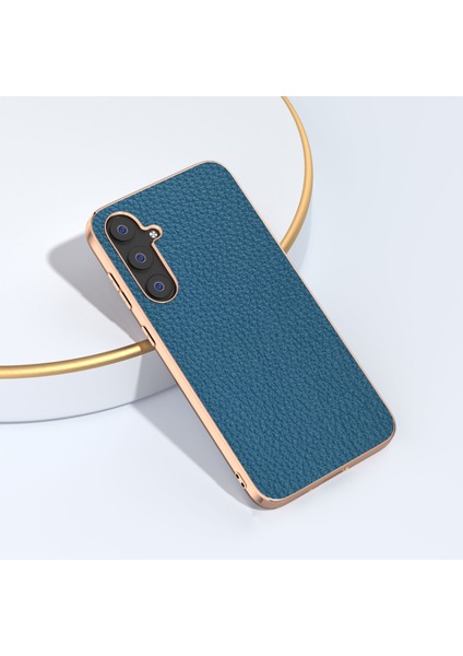 Samsung Galaxy S23 Fe Litchi Doku Arka Kapak Nano Elektrapan Gerçek Inek Deri Kaplamalı Tpu+Pc Telefon Kılıfı (Yurt Dışından) fiyatları