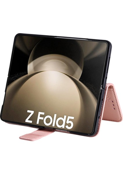 Samsung Galaxy Z Fold5 5g Deri Cüzdan Kılıf Telefon Stand Kapağı Kayış (Yurt Dışından) modelleri