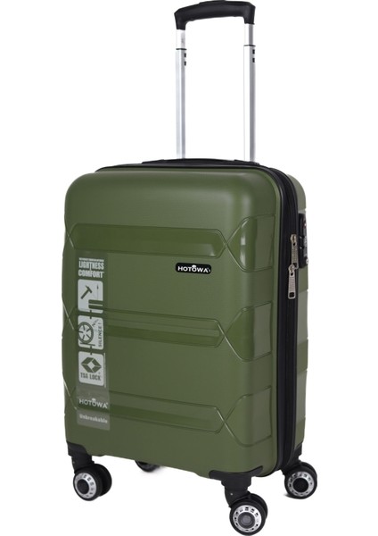 Gold Pp Valiz 8011 Haki Yeşil Tsa Kilitli Üçlü Set modelleri