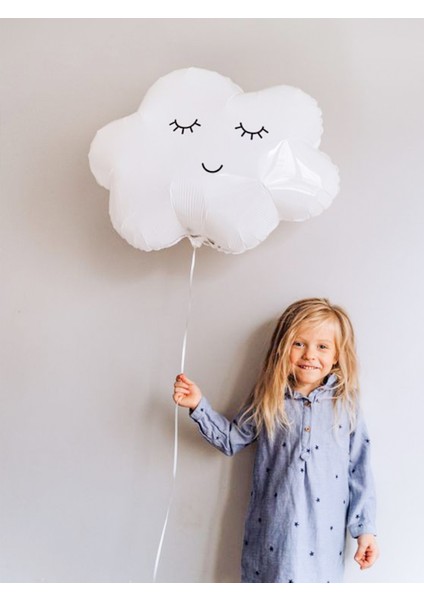 Bulut Folyo Balon Retro Kalp Folyo Balon Bej Renk Rakam Folyo Balon Zinciri Seti Balon Buketi