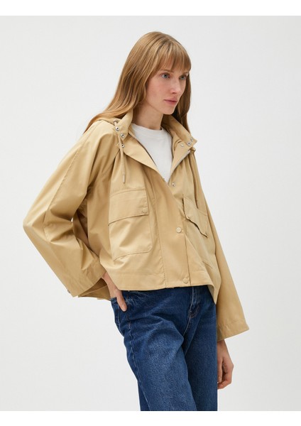 Crop Oversize Ceket Cepli Kapüşonlu modelleri