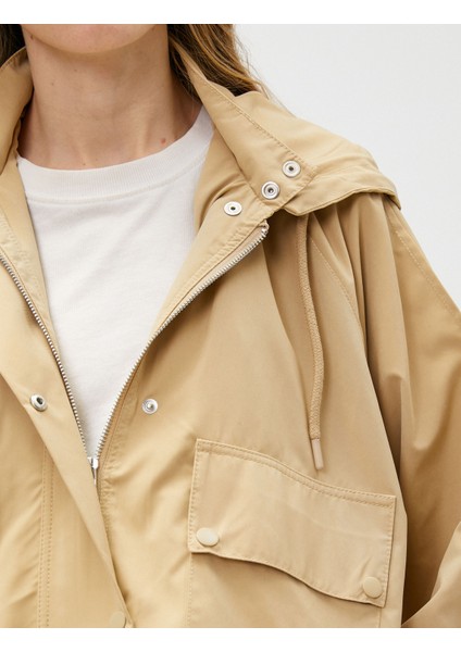 Crop Oversize Ceket Cepli Kapüşonlu indirimleri