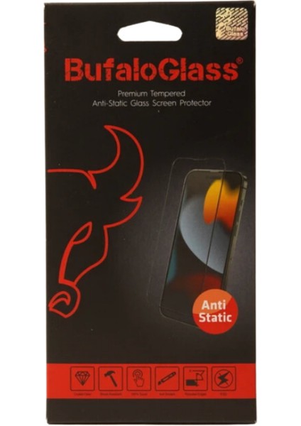 BufaloGlass iPhone 14 Plus Uyumlu Premium Antistatik 3x Güçlendirilmiş Cam Ekran Koruyucu