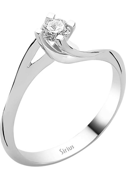 G Renk 0,25 Karat Pırlanta Tektaş Yüzük 0424R0037