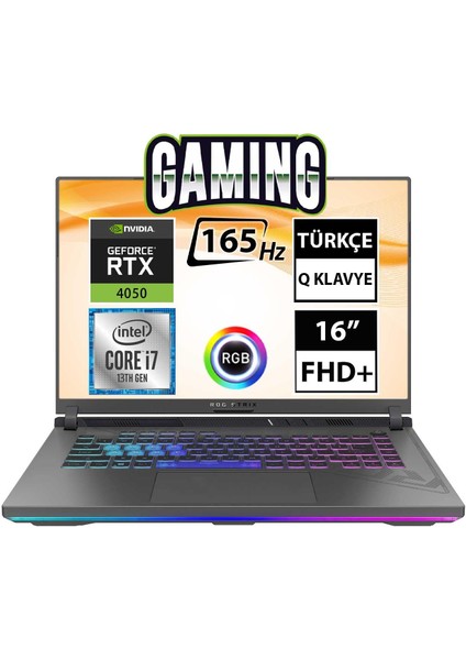 Rog Strix G16 G614JU-N3196A5 I7-13650HX 32GB 1tbssd RTX4050 16" Fullhd+ Freedos Taşınabilir Bilgisayar