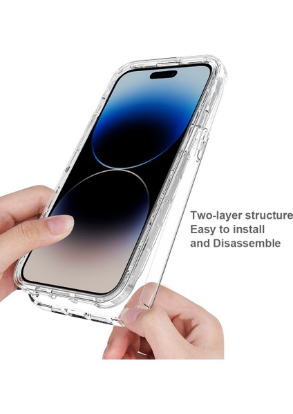 Apple iPhone 15 Pro Max Gradyan Pc+Tpu Telefon Kılıfı Pet Ekranı Koruyucu-Kırmızılı Kırpma Anti-Çizelge Kapağı (Yurt Dışından) fiyatları