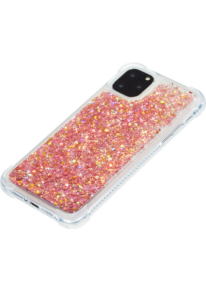 Apple iPhone 12 Mini Kırmızı Için Saf Renkli Glitter Tozu ve Tpu Özel Kapak (Yurt Dışından)