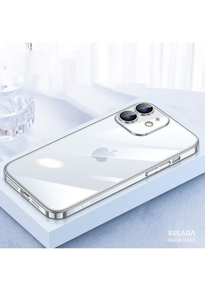 Apple iPhone 12 Telefon Kapağı Için Sert Pc Telefon Kılıfı Elektrokaplama Şok Geçirmez Kapak Temperli Cam Lens Film Silver (Yurt Dışından) fiyatları