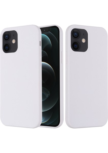 Apple iPhone 12 Mini Telefon Kılıfı Için Manyetik Sıvı Silikon Kılıf 5.4 Inç Magsafe Şarj Cep Telefonu Kapak-Beyaz (Yurt Dışından)