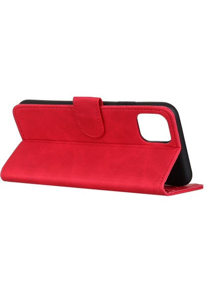 Apple iPhone 12 Mini Red Için Khazneh Retro Deri Cüzdan Kapağı (Yurt Dışından)