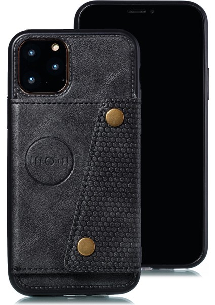 Pu Deri+Tpu Kapağı [yerleşik Araç Manyetik Sayfa] Apple iPhone 12 Için Mini 5.4 Inç-Black (Yurt Dışından)