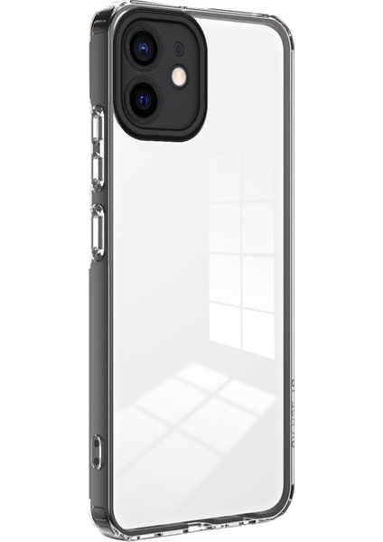 Apple iPhone 12 Telefon Kapağı Için Renkli Çerçeveli Fall Anti-Fall Telefon Koruyucu Kapak Black ile Temiz Cep Telefonu Tpu Kılıfı (Yurt Dışından)