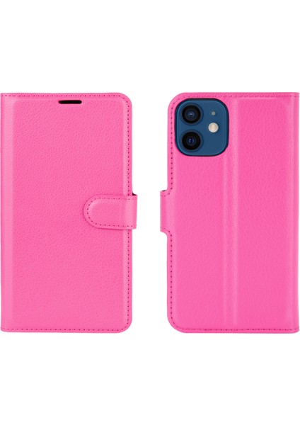 Apple iPhone 12 Mini Cep Telefon Aksesuarları Için Litchi Doku Cüzdan Deri Telefon Kapağı (Yurt Dışından)