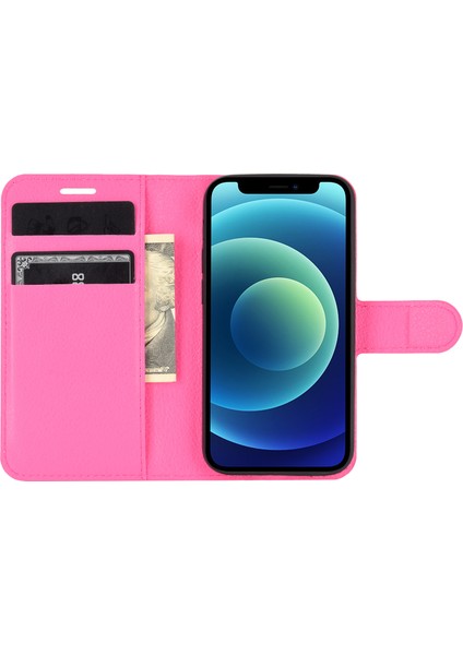 Apple iPhone 12 Mini Cep Telefon Aksesuarları Için Litchi Doku Cüzdan Deri Telefon Kapağı (Yurt Dışından)