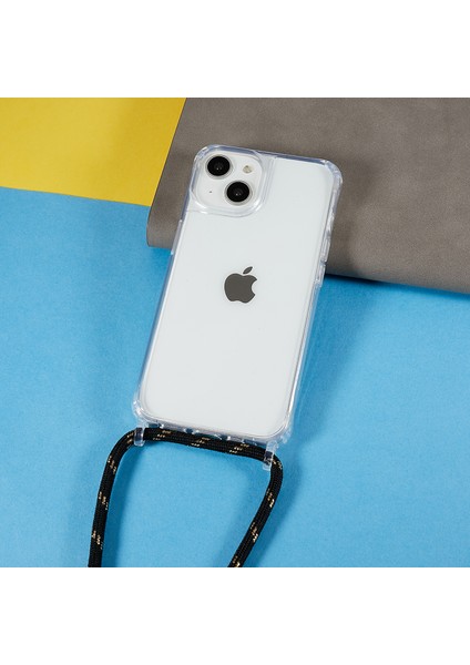 Apple iPhone 12 Mini Telefon Kılıfı Geri Kılıfı Temiz Tpu+Akrilik Telefon Kapağı Ayarlanabilir Kordon-Black/altın (Yurt Dışından) modelleri