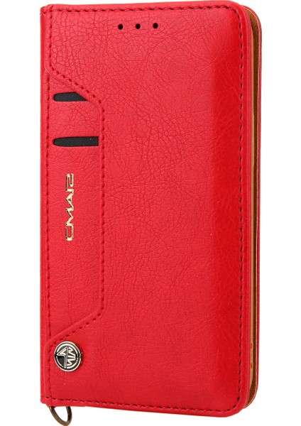 Cüzdanlı Tpu+Pu Deri Telefon Kapak Kılıfı ve Apple iPhone 12 Mini Red Için Stand (Yurt Dışından)