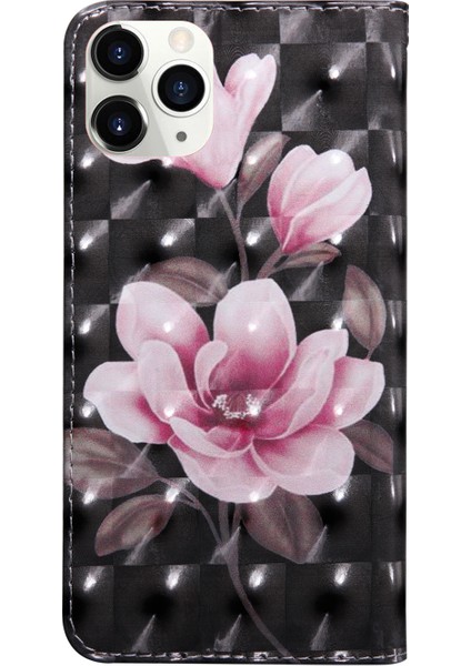 Apple iPhone 12 Mini-Pembe Için Açık Nokta Dekor Desenli Deri Cüzdan Kılıfı (Yurt Dışından)