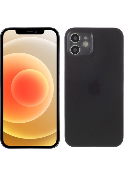 Apple iPhone 12 Mini-Black Için Hassas Delik Açılış Ultra Ince ve Ince Sert Pc Kasası (Yurt Dışından)