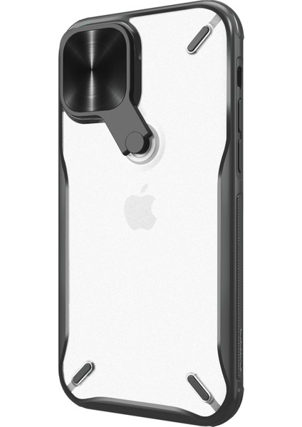 Apple iPhone 12 Mini Tpu Pc Protector Cover-Black Için Nillkin Camshield Serisi Kickstand Case (Yurt Dışından)