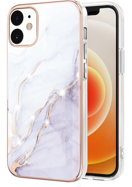 Apple iPhone 12/12 Pro Için Kapak Kapak Kapama Kapak Riyansı Baskı Baskı Savaş Renk Sümünü Telefon Deri Cüzdan Case-Black (Yurt Dışından)