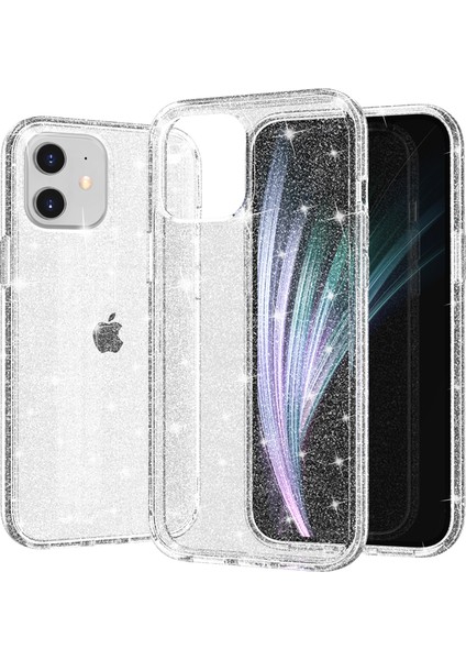 Apple iPhone 12 Telefon Kapağı Hafif Toz Net Kılıf Sabit Pc Yumuşak Tpu Şok Geçirmez Şeffaf Püskülük (Yurt Dışından)