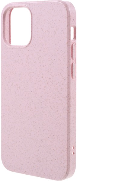 Apple iPhone 12 Mini Telefon Kılıfı Için 5.4 Inç Biyobozunur Kasa Çevre Dostu Buğday Saman Tpu Mat Telefon Kapak Pembe (Yurt Dışından)