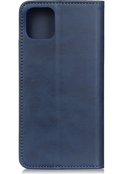 Apple iPhone 12 Mini Blue Için Cüzdan Bölünmüş Deri Stand Telefon Kılıfı ile Otomatik Emik (Yurt Dışından) modelleri