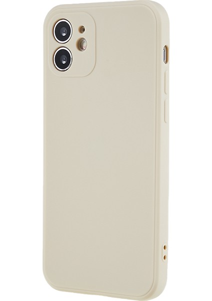 Apple iPhone 12 Telefon Kapağı Düz ​​edge Telefon Kılıfı Yumuşak Tpu Hassas Kesim Anti-Fall Koruyucu Kapak-Beyaz (Yurt Dışından)