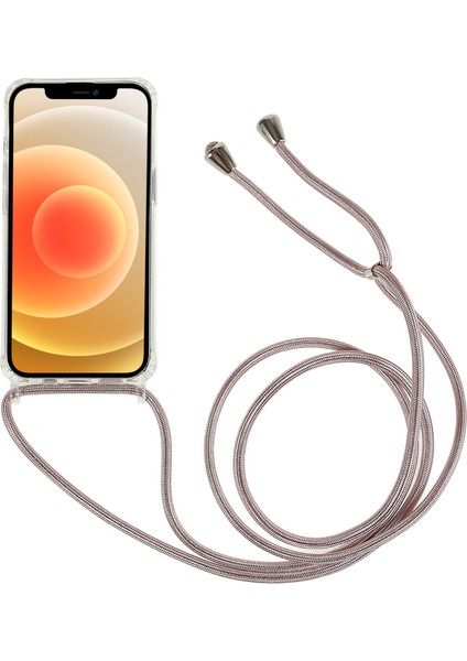 Apple iPhone 12 Mini Telefon Kılıfı Geri Kılıfı Temiz Tpu+Akrilik Telefon Kapağı Ayarlanabilir Kordonlu Altın ile (Yurt Dışından) fırsatları