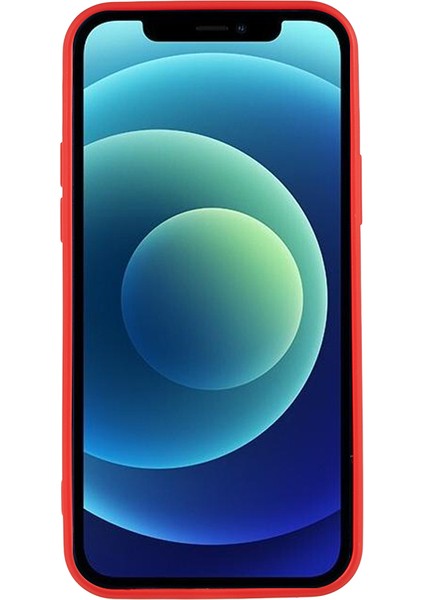 Apple iPhone 12 Telefon Kapağı Düz ​​edge Telefon Kılıfı Yumuşak Tpu Hassas Kesim Anti-Fall Koruyucu Kapak Kırmızısı (Yurt Dışından)