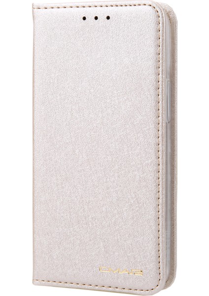 Pu Deri Otomatik Emici Folio Örtüsü Apple iPhone 12 Için Kart Yuvalı 5.4 Inç-Beyaz (Yurt Dışından)