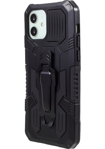 Apple iPhone 12 Mini-Black Için Kickstand ile Arka Klip Plastik+Tpu Hibrid Kasa (Yurt Dışından)