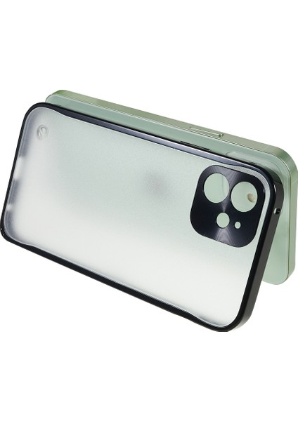 Apple iPhone 12 Mini 5.4 Inç Sabit Pc+Metal Hibrit Kapak Köşe Toka Tasarımı Mat Telefon Vaka Silver (Yurt Dışından) fırsatları