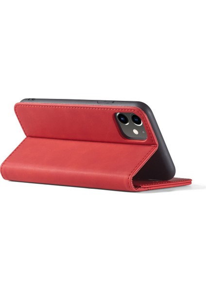 Fantasy Serisi Apple iPhone 12 Mini 5.4 Inç-Kırmızı Için Otomatik Emici Deri Cüzdan Standı Çantası (Yurt Dışından)