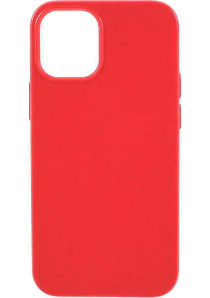 Apple iPhone 12 Mini Telefon Kılıfı Için 5.4 Inç Biyobozunur Kasa Çevre Dostu Buğday Saman Tpu Mat Telefon Kapak-Kırmızı (Yurt Dışından)
