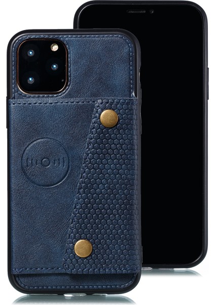 Pu Deri+Tpu Kapak [dahili Araç Manyetik Sayfası] Apple iPhone 12 Mini 5.4 Inç Mavi Için (Yurt Dışından)