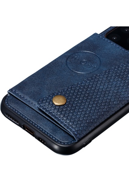 Pu Deri+Tpu Kapak [dahili Araç Manyetik Sayfası] Apple iPhone 12 Mini 5.4 Inç Mavi Için (Yurt Dışından)