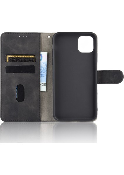 Apple iPhone 12 Mini-Slack Için Cilt Touch Cüzdan Stand Deri Cep Telefonu Kapağı (Yurt Dışından)